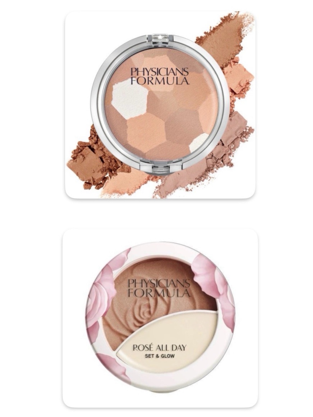 NEW Lot of 2x [Physicians Formula] Powder Palette + Rosé All Day/Highlighter Set